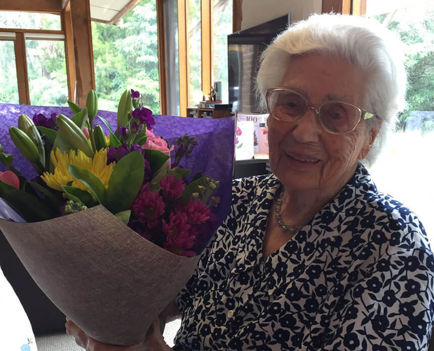 Gwenda Roberts turns 100
